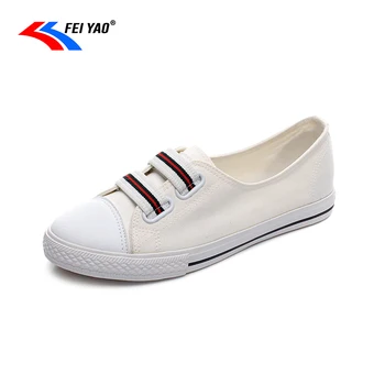 

Genuine Slip on White Tennis Women Shoes Black Feminino Slippers Female Sneakers Platform Flats Casual Ladies Shoes L-757
