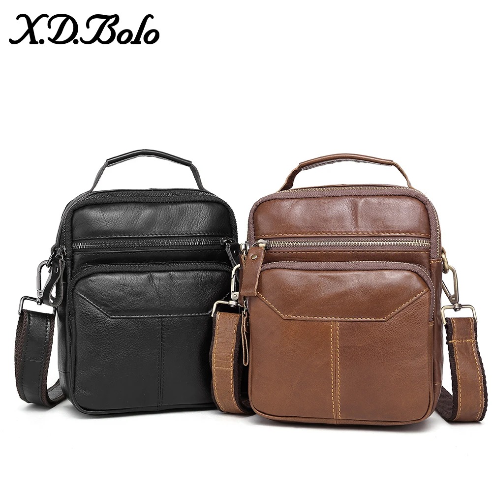  XDBOLO 2019 Men Bag Leather Men Shoulder Bag Single Strap Men's Messenger Bag Solid Crossbody Bag f - 4000085065032