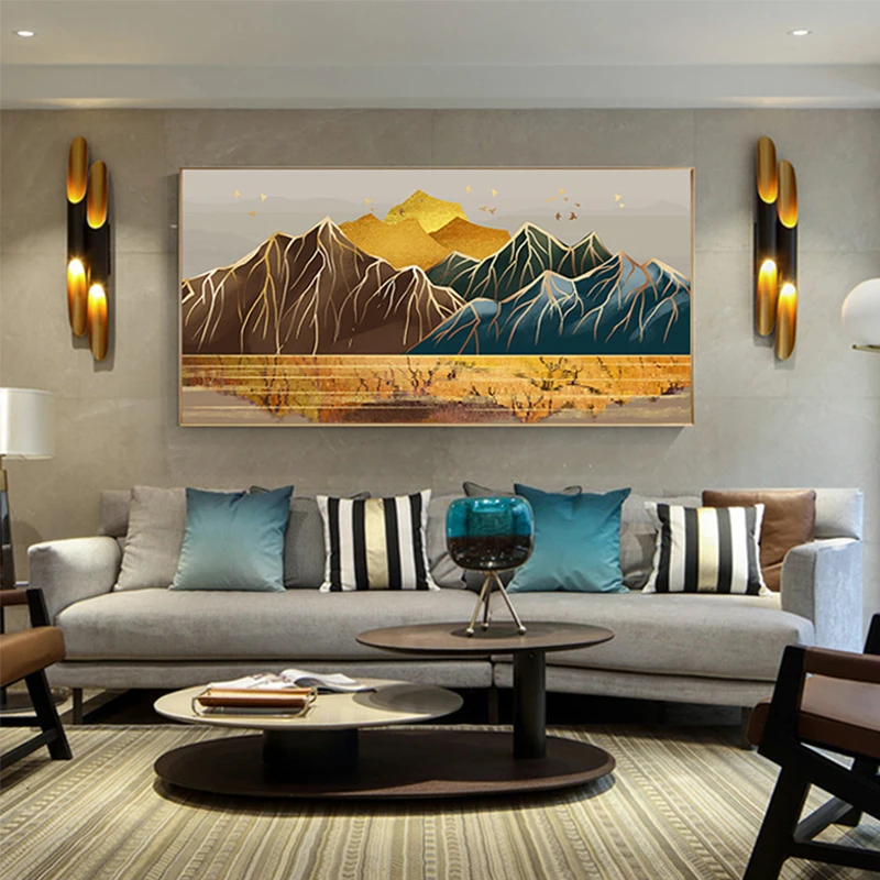 Splendid Mountains Landscape Canvas Painting Art Print Living Room Wall Decor US