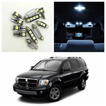 

9pcs Canbus Xenon White Car LED Light Bulbs Interior Package Kit For 2000-2009 Dodge Durango Map Dome License Plate Lamp