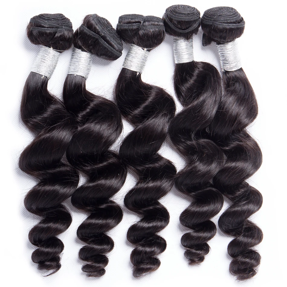 Modern Show Loose Deep Wave Bundles With Closure Peruvian Hair Bundles 3 pcs Human Hair Bundles With Closure 4 Pcs/lot Non Remy Modern Show Loose Deep Wave Bundles With Closure Peruvian Hair Bundles 3 pcs Human Hair Bundles With Closure 4 Pcs/lot Non Remy