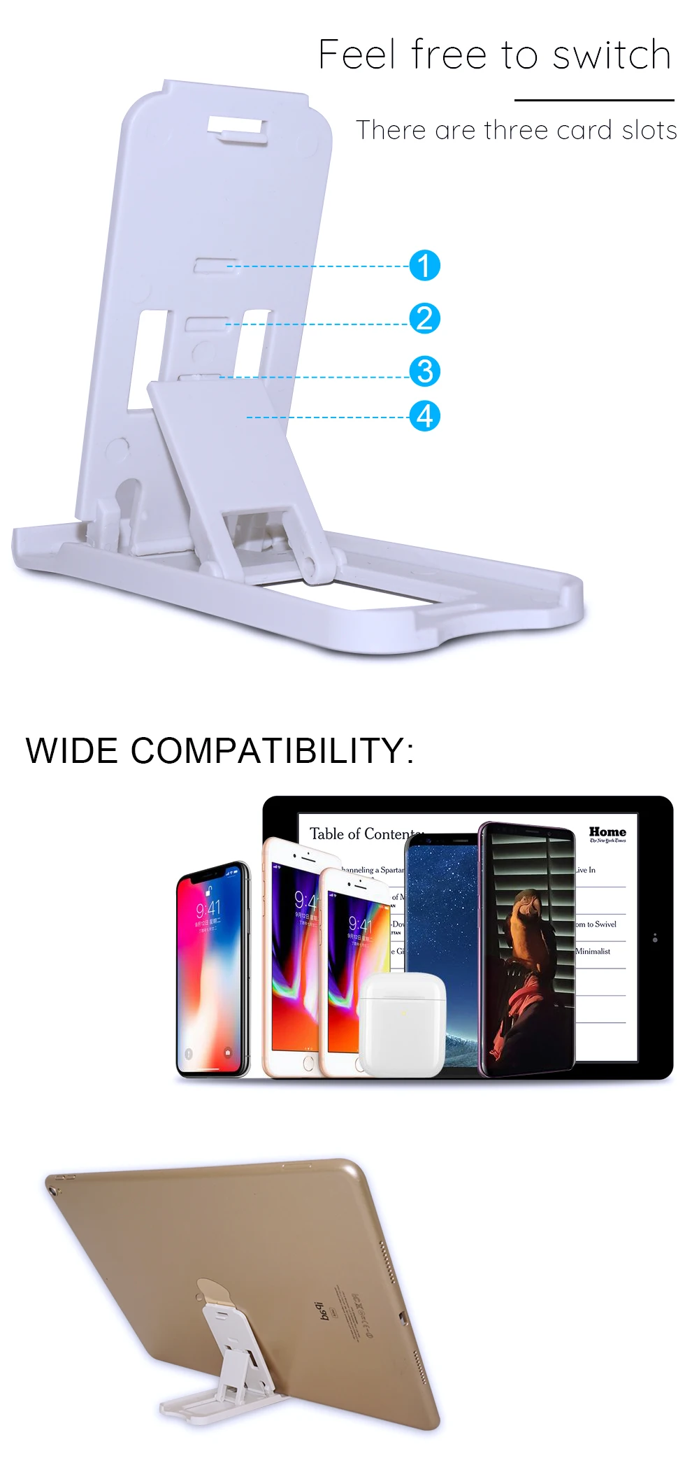 Portefeuille Mobile Phone Holder Candy Mini Desktop Stand For Huawei P20 Lite Xiaomi Mi 8 Mi8 iPhone X 7 Plus Smartphone Suporte (3)