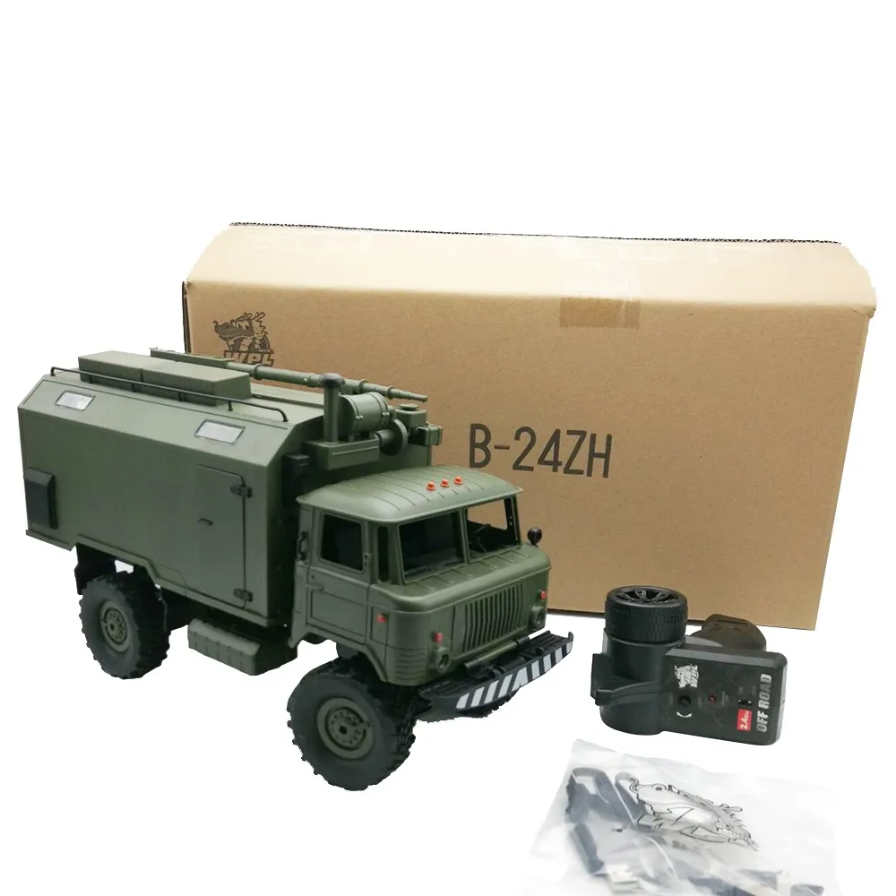 WPL B24 ZH 1/16 2,4G 4WD RC грузовик Военный Грузовик Рок Гусеничный командный Коммуникационный автомобиль RTR игрушка авто армейские грузовики vs WPL B36