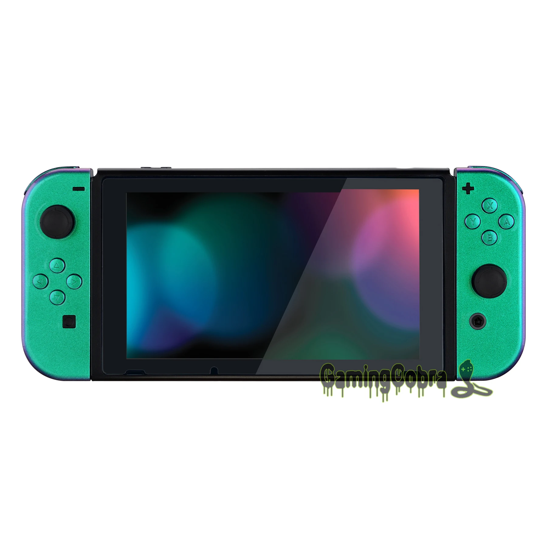 Хамелеон зеленый фиолетовый Joycon карманный корпус контроллера с полными кнопками