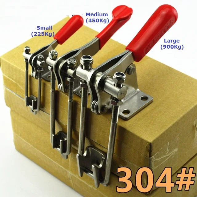 4Pcs/Lot Small (225Kg) Adjustable 90 Degree Corner Hasp Fastener, Toggle Latch, Hasp Catch