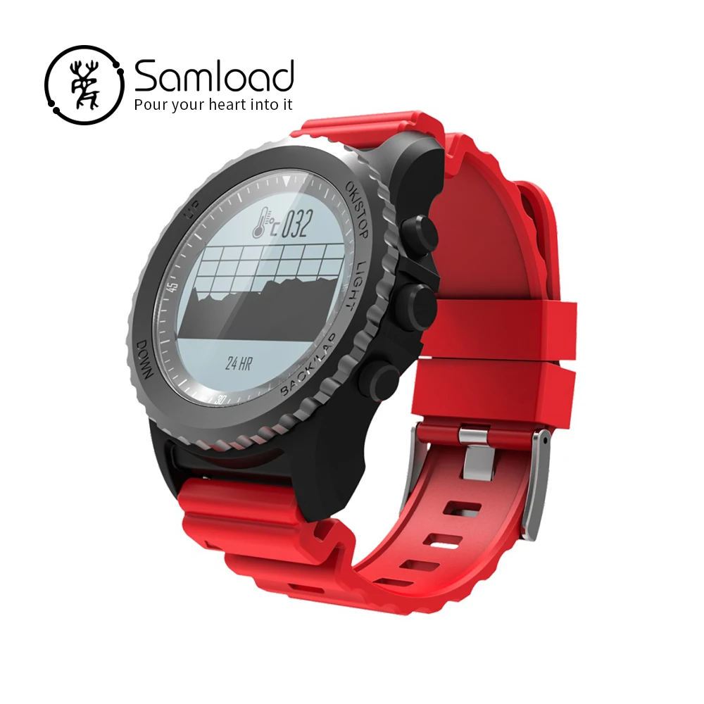 

Samload SmartWatchs S968 GPS Sports Bluetooth Band Water Temperature Track record Barometer Thermometer For iPhone Xiaomi Huawei