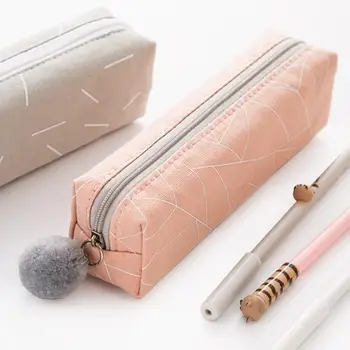

1PCS New Novelty Solid Color Girls Student Pencil Case School Pencil Bags Stationery Storage Boys Girls Coin Wallet