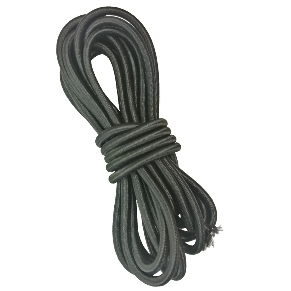 8mm Black Elastic Bungee Rope x 20 Metres Shock Cord Tie Down 