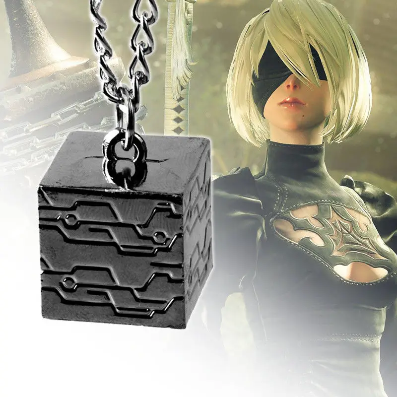 Игры НИР: автоматы YoRHa 9S № 2 Тип B 2B Black Box металлическая подвесная модель игрушка Цепочки и ожерелья Косплэй Коллекция подарков