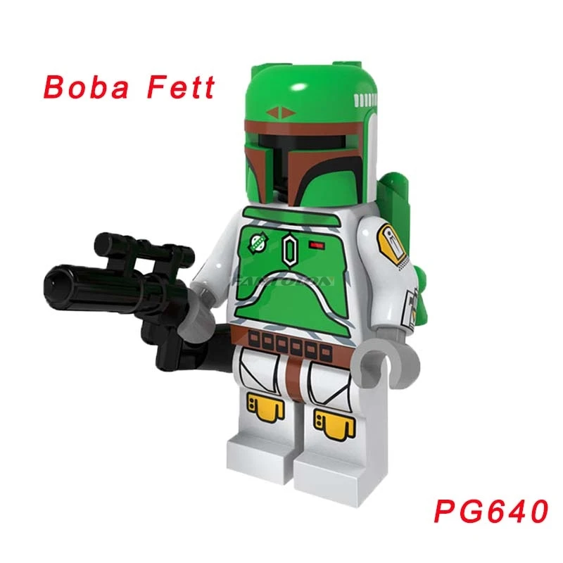 

Bounty Hunter Green Boba Fett Building Block Jango Fett Luke Leia Chewbacca Lando Calrissian Toys Figures For Children Pg640