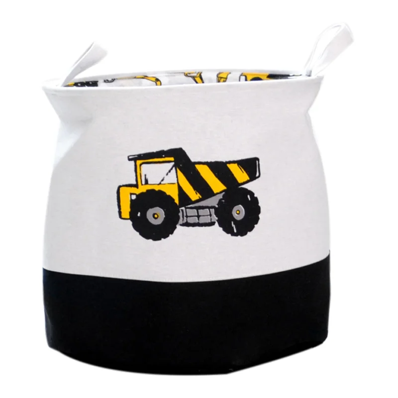 

Cartoon Cars Printed Storage Basket For Toys Fabric Clothes Organizer Folding Large Laundry Basket For Dirty Clothes 40x33x40c