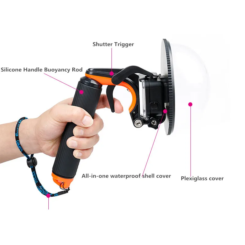 Купол порт Дайвинг Объектив Маска водонепроницаемый корпус чехол для подводной съемки 30 м для GoPro Hero 6 Hero 5 S порт s аксессуары для экшн-камеры