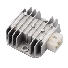 GOOFIT мотоциклетные 4-контактный серебристо-серый Напряжение регулятор для CG 125cc-250cc ATV Байк& Go Kart H055-016