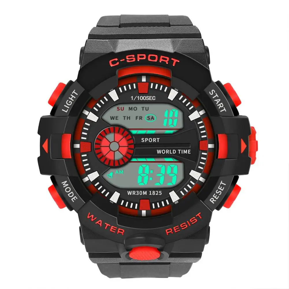 Men's Multi Function Military Sports Watch Luxury Men Analog Digital Sport LED Waterproof Wrist Watch Relogio Clock reloj A