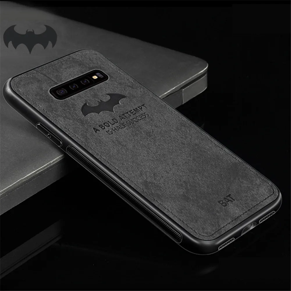 Мягкой ткани для удаления остатков крема Бэтмен противоударный чехол для samsung Galaxy S9 S8 S10 плюс S7 Note 9 8 A6 A7 плюс A8 A9 M10 M20 A10 A30 A50 A70 - Цвет: Black Batman