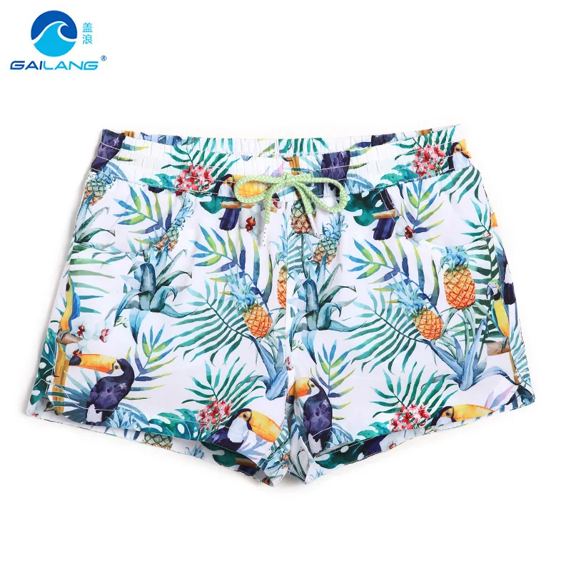 

Women board shorts swimming short swimsuits bird parttern sexy quick dry lady running shorts joggers boardshorts sweat polyester