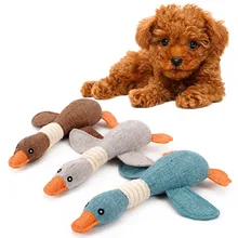 New Dog Toys Stuffed Squeaking Duck Dog Toy Plush Puppy Honking Duck for Dogs pet chew squeaker squeaky toy Random Color