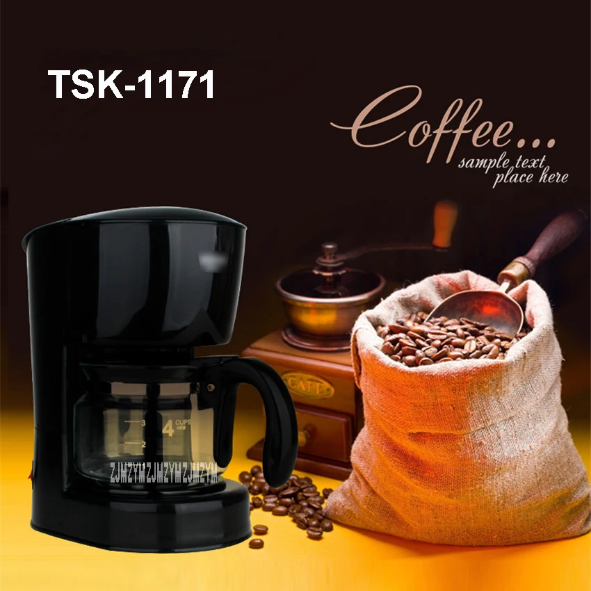 220V/50Hz Fully Automatic Coffee Machine  Cups Coffee Machine for American Coffee Machines food grade PP material TSK-1171 0.6L