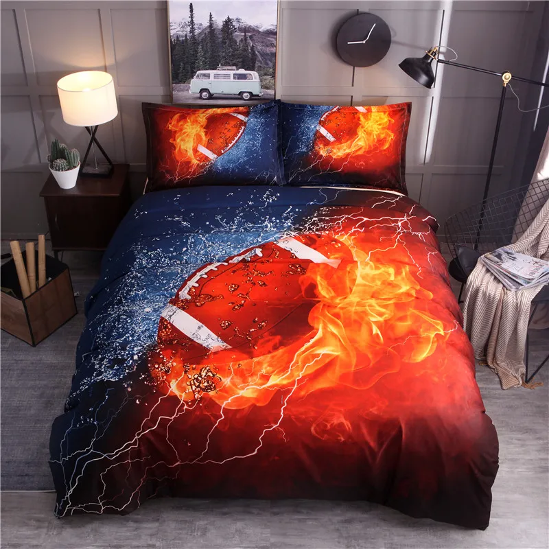 

3D Football Rugby Basketball Printing Bedding Set Comforter Cover Duvet Cover Pillowcase Set Quilt Cover Bedclothes
