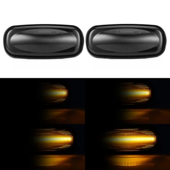

2Pcs Dynamic Turn Signal Amber LED Side Marker Light For Land Rover Discovery 2 1999-2004 Defernder Freelander 1 2002-2005