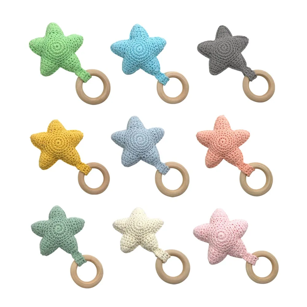 Finest 2019 New Arrival Cotton Star Cute Baby Nursing Pentagram Molar Toy DIY Jewelry Baby Molar Teether A