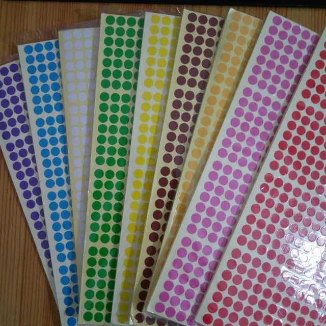 30 packs/lots (214200 pcs sticker) 6mm small color students label round ...