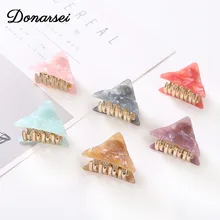Donarsei сладкий акриловый треугольник шпильки для волос для девочек разноцветный яркие заколки для волос Краб когти Челюсти Зажим головной убор украшение для волос