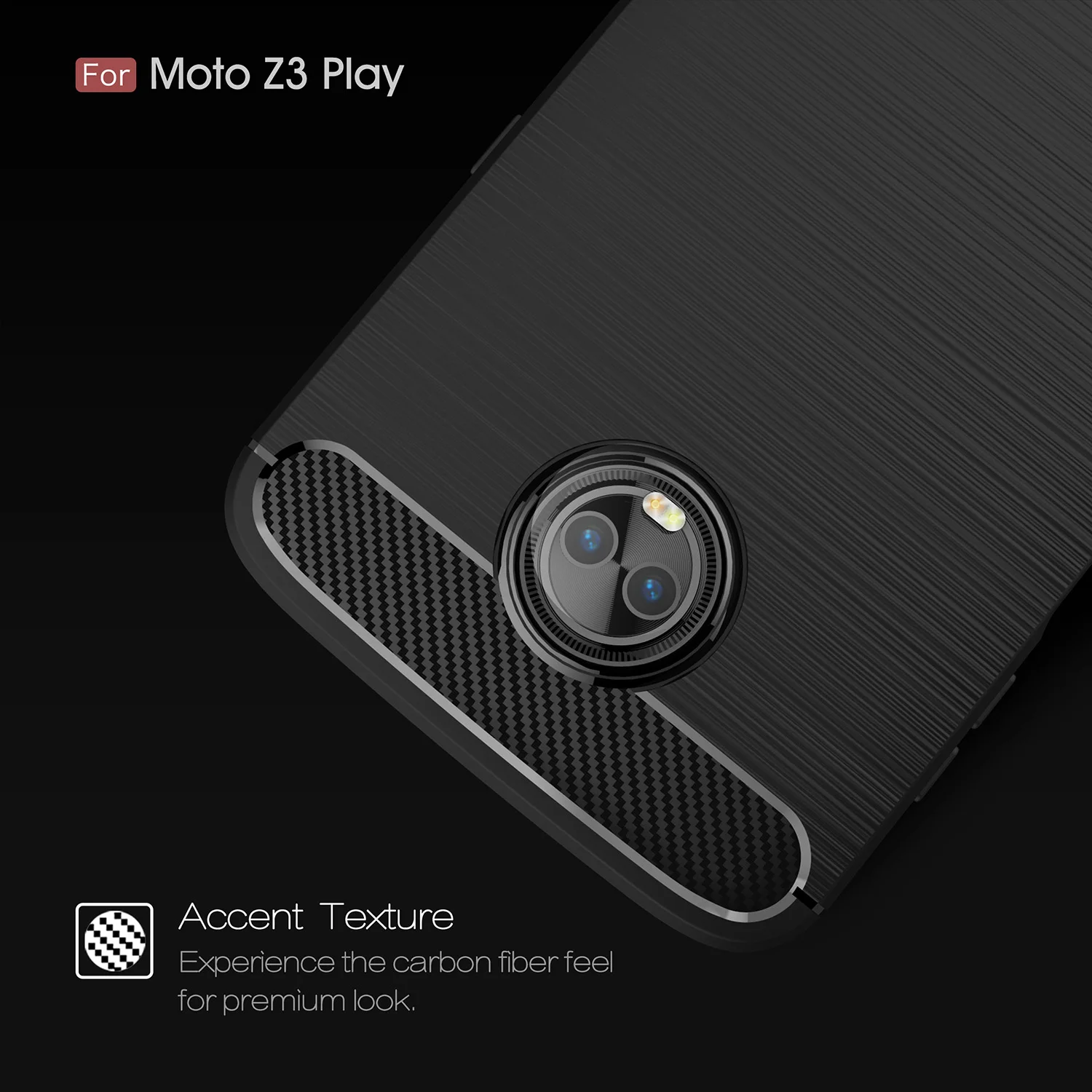 ТПУ чехол для Motorola Moto Z3 Z 3 играть углеродного волокна крышка мото Z3Play телефон