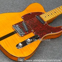 Высокое качество custom shop TL электрогитара, Двойной Тигр Пламя клен Гитары