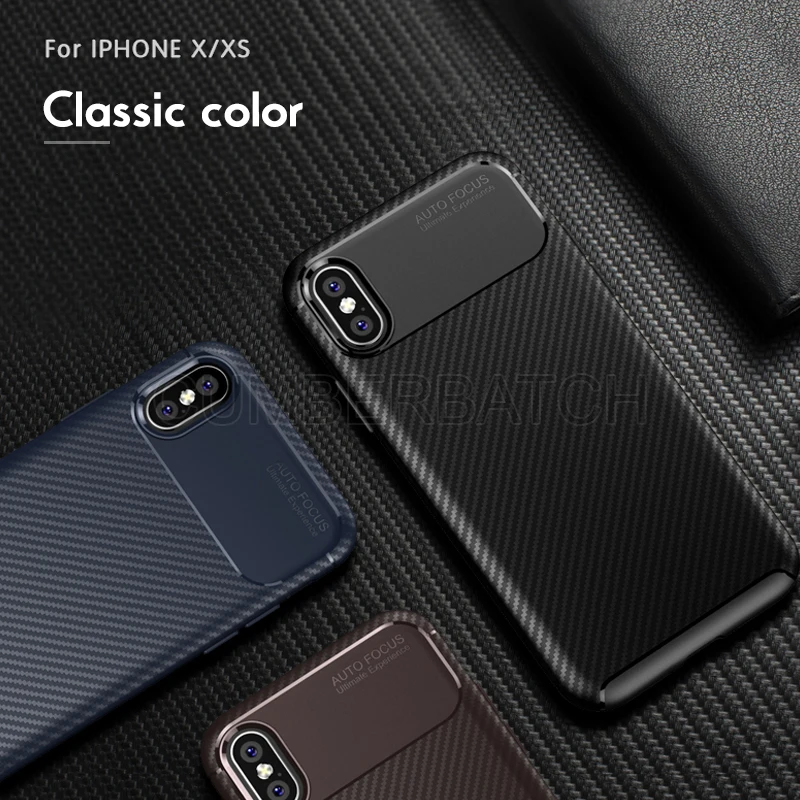 cheap phone Cases For iphone XS 6S 6 S 7 8 plus Carbon Fiber TPU Cover Case For iphone X XS MAX XR 6S Luxury Silicone Soft fundas Case