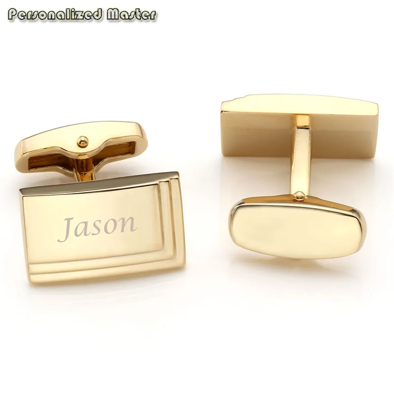Ceny Spersonalizowane mistrz darmowe grawerowanie ze stali nierdzewnej na zamówienie spinki do mankietów spinki do mankietów krawat klip Bar zestaw dla mężczyzn koszula biznes prezent ślubny 3 sztuk