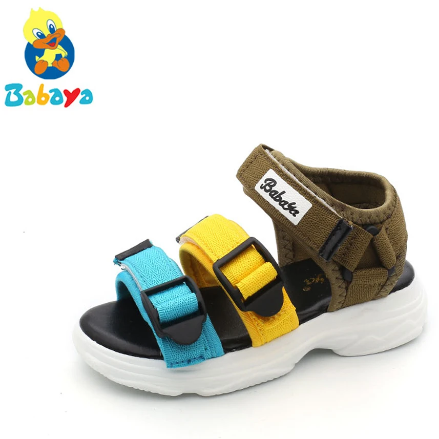 

2019 Boys Sandals Summer Sneakers Kids Shoes Infantil Boys Beach Sandals Casual Fashion Soft Flat Shoes Size 26-37