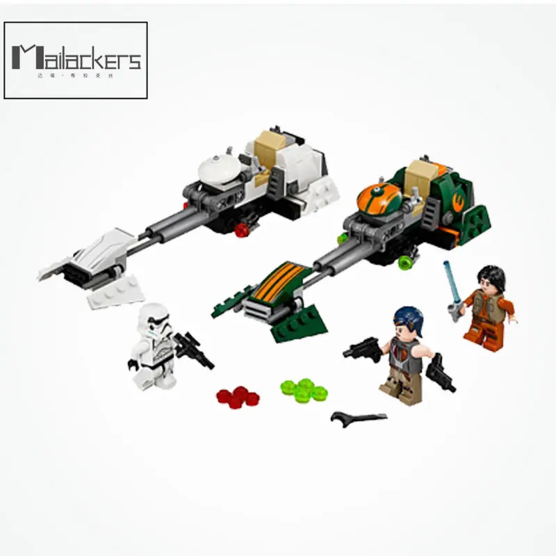 

Mailackers Legoing Star War Figure Block Movie Star Wars Rebels Ezra's Speeder Bike DIY Toy For Kid Compatible Legoings Starwars