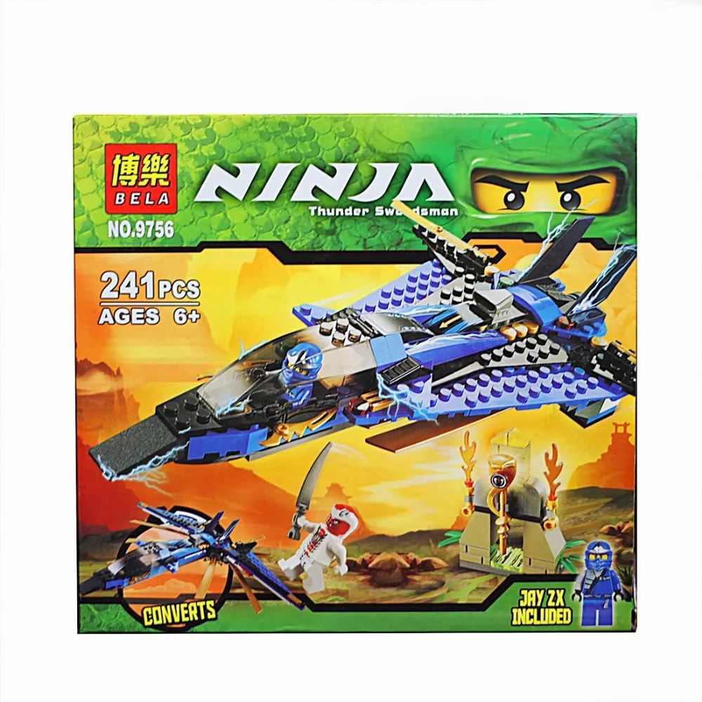 Bela Ninjagoes Jay's Storm здание истребителя блоки ZX Snappa набор элементы конструктора