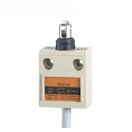 sealed Limit switch NONC 250VAC 30VDC metal roller wheel momentary travel switch IP67 waterproof TZ-3113 wire cable high quality sealed Limit switch NONC 250VAC 30VDC metal roller wheel momentary travel switch IP67 waterproof TZ-3113 wire cable high quality