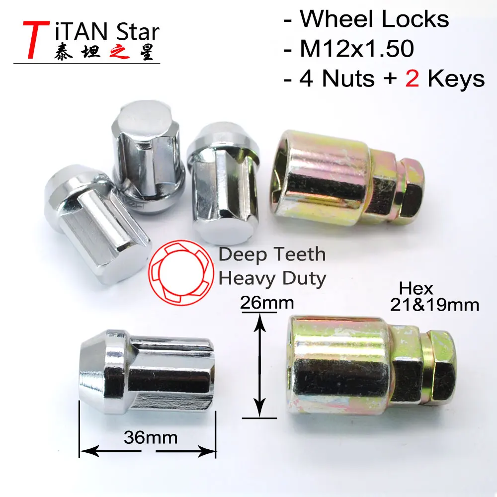4 гайки+ 2 клавиши 12x1,5 M12 1,50 OEM колесные диски замки гайки антикражные гайки для ford Buick Chevrolet Captiva hyundai KIA