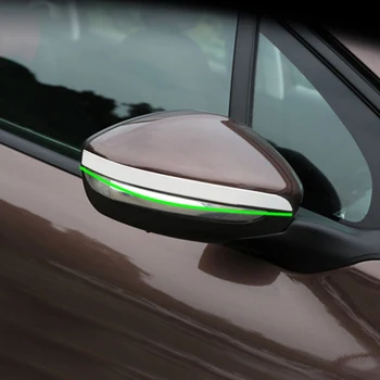 

Stainless Steel Car Rear View Mirror Cover Rearview Mirror Cover Decorative Strips Fit for Peugeot 2008 208 2014 - 2018 Parts