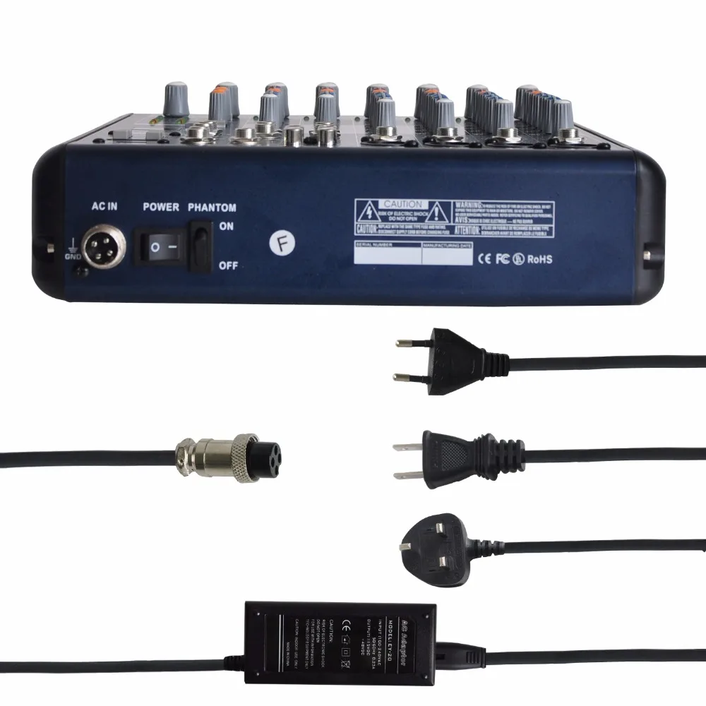 Freeboss SMR8 Bluetooth USB Запись 8 каналов (4 моно + 2 стерео) 16 DSP церковная школа караоке