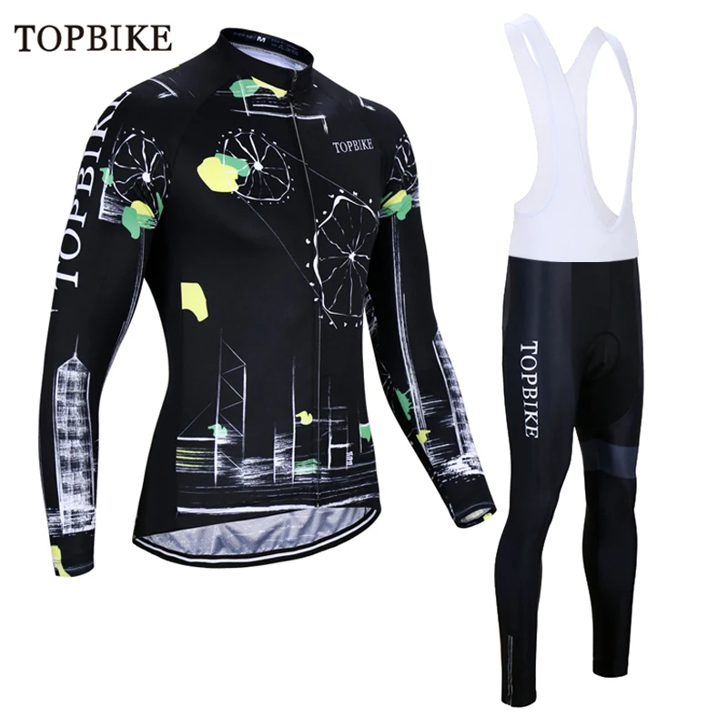 

TOPBIKE cycling jersey men long sleeve sets uniformes para hombre bicicleta bicycle dress cycling outfit traje ciclismo mujer