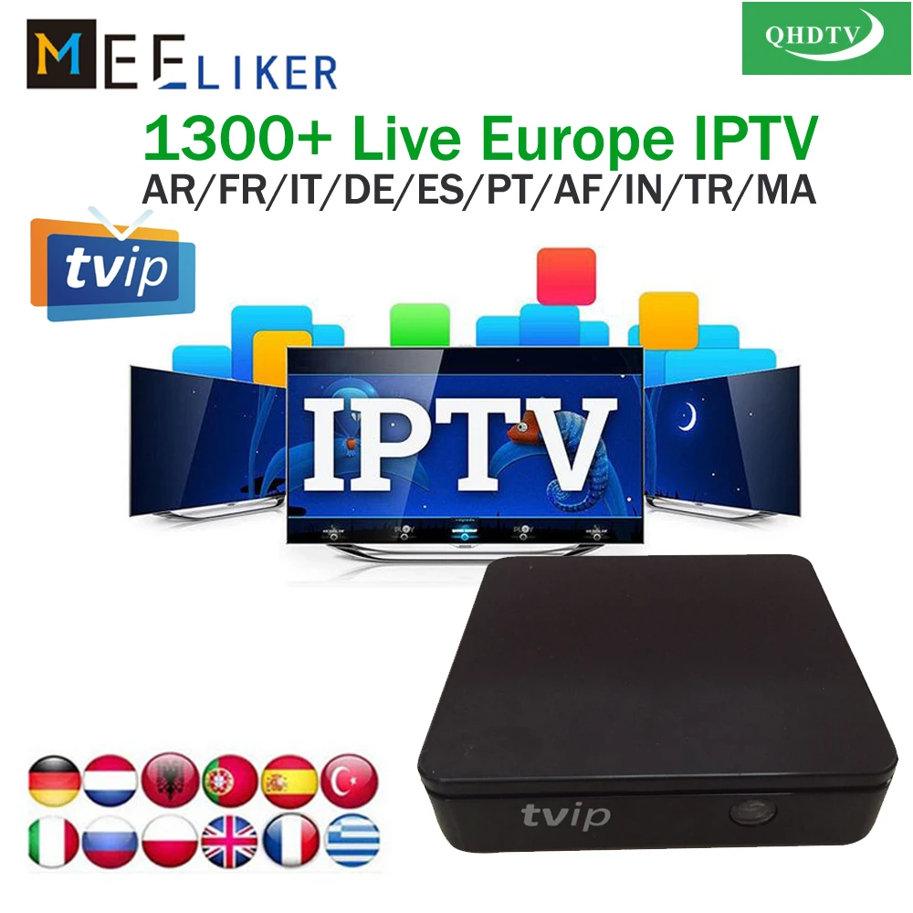 

With 1year QHDTV iptv subscription account 3 6 12 Months for TVIP 412 Linux android dual OS 1G ram 8GB TVIP412 arabic iptv box