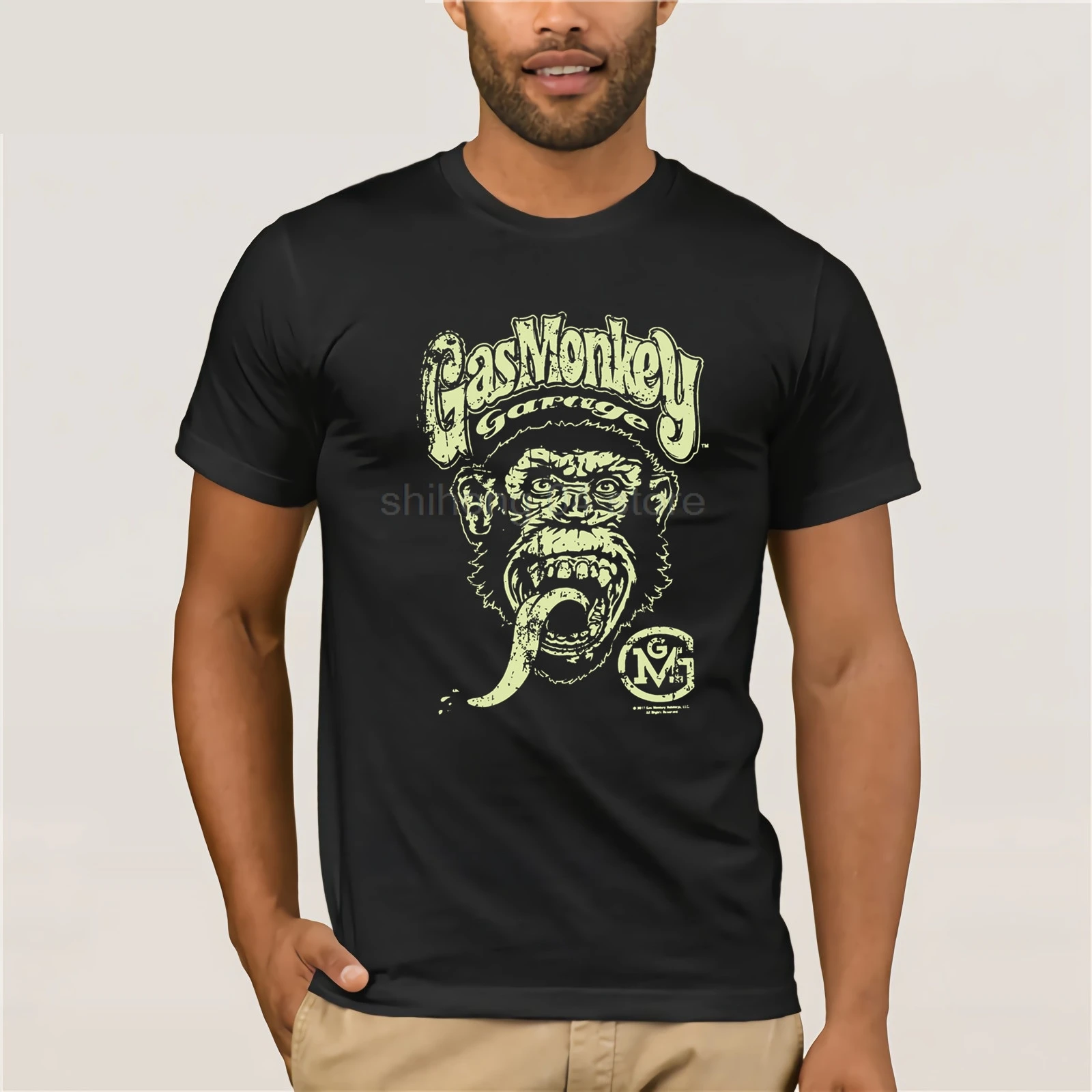 

Gas Fast N Loud GMG Kustom Builds Monkey Garage Mens cool T-shirt Men's Short Sleeve t-shirt 2019 Streetwear Tees