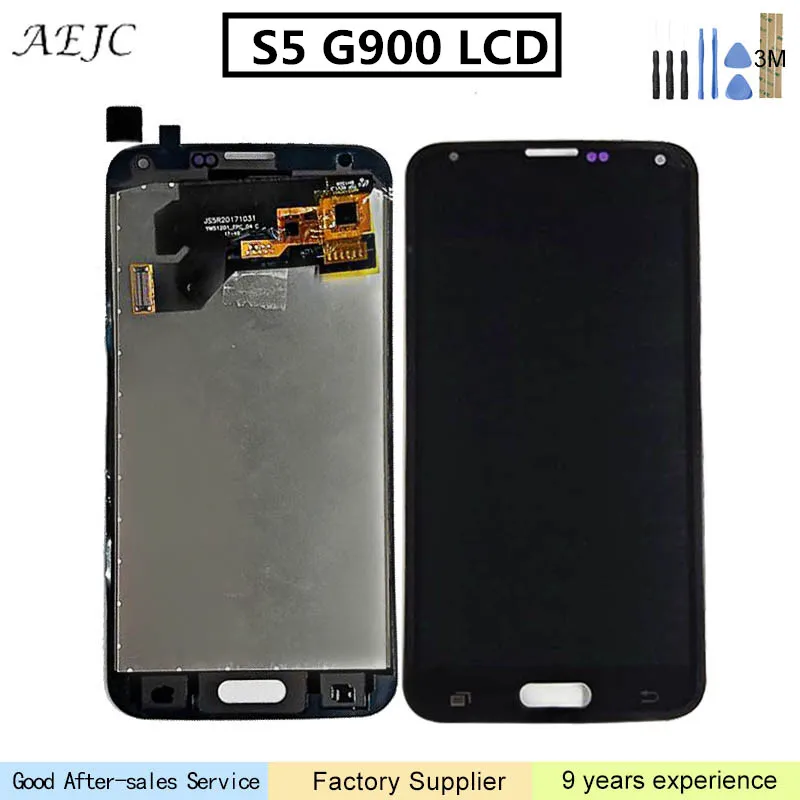 

Super AMOLED For Samsung S5 LCD G900 Display Screen Touch Digitizer Assembly For Samsung G900F For Galaxy S5 Screen 5.1 inch