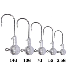 5 шт. 3,5/5/7/10 г кривошипно крюк с Ведущий Металл добавить вес привести приманки колючая крюк мягкие приманки червь Крючки рыболовные снасти