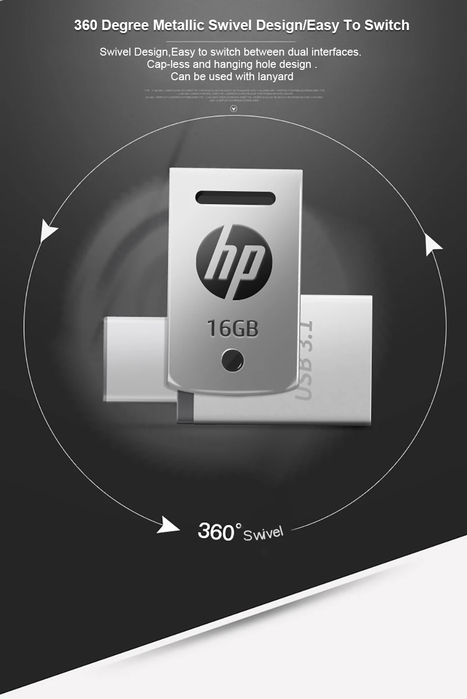 128 ГБ hp X5000M металла OTG USB флэш-накопитель USB 3,1 Тип-c 3,1 высокая 170 МБ/с. pendrive для samsung huawei Xiaomi otg Смартфон