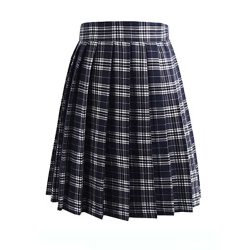 Harajuku Black Skirts Womens 2021 Summer High Waist Anime Skirts Kawaii School Uniform Short Mini White Pink Plaid Pleated Skirt leather skirt Skirts