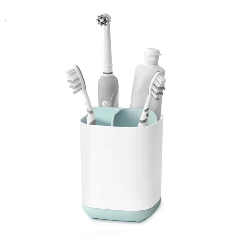 

New Plastic Removable Multi Mounted Toothbrush Cup Holder Toothpaster Storage Organizer Rack Box Toiletries Bathroom Storage