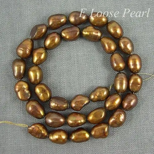 wholesale Baroque pearl Freshwater Pearl Potato light Brown Loose Beads 7.5-8.5mm 36pcs | Украшения и аксессуары