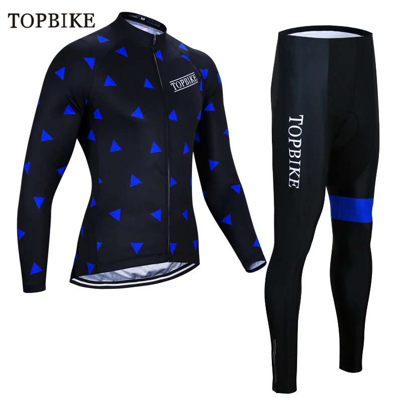 Cycling Sets TOPBIKE одежда с длинным рукавом Pro Bib Велоспорт Комплект дышащая одежда MTB для велосипедистов велосипедная Форма велосипед Одежда Майо Ropa Ciclismo - Цвет: Cycling Sets