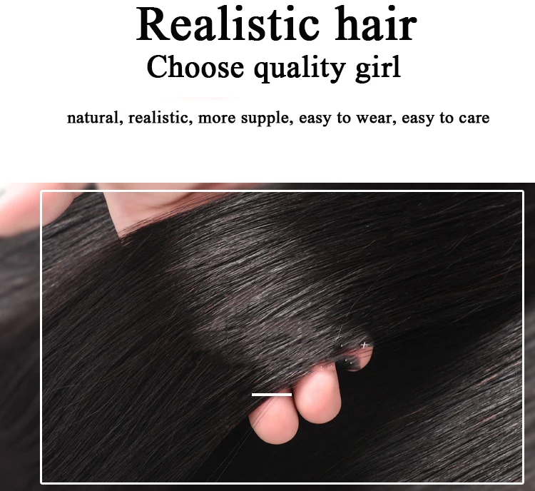 Mumupi toupee com franja material de cabelo