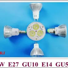Светодиодный точечный светильник 3 Вт светильник чашки E14 E27 GU10 GU5.3(MR16) Светодиодный лампа точечный светильник